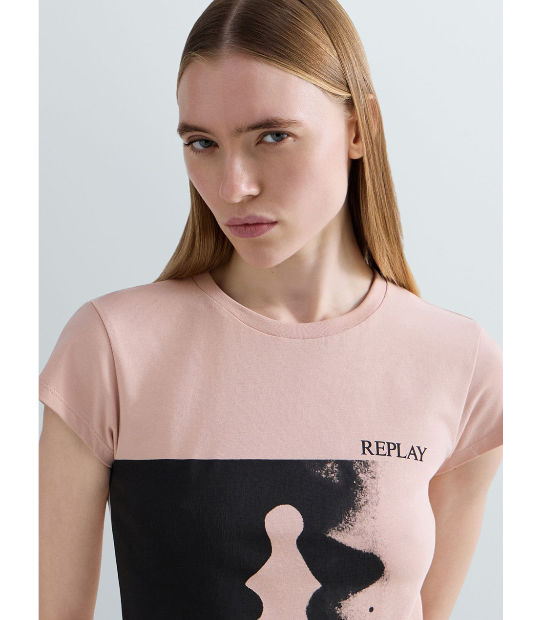 ストレッチコットングラフィックTシャツ 詳細画像 ピンク系 5